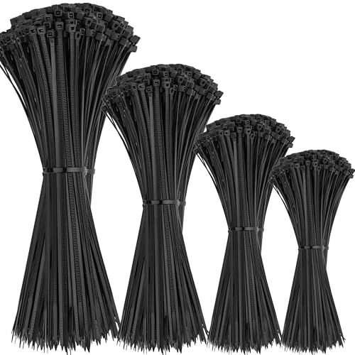 200 musta kaablisideme pakis, 100/150/200/300 mm kvaliteetsed nailonist kaablisidemed, vastupidavad kaablisidemed turvalise iselukustuva mehhanismiga, kodu-, aia-, kontori- ja isetegijate jaoks.