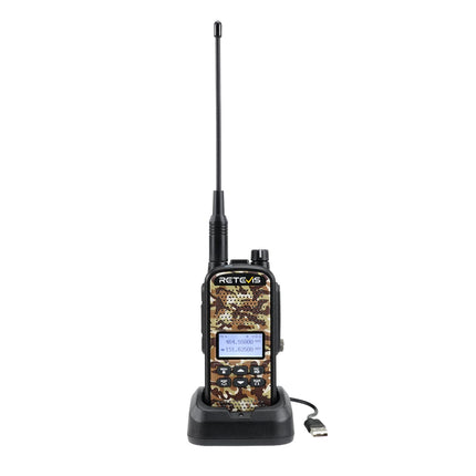 Retevis EZTalk 62 Walkie Talkie, Dual-Band Two-Way Radio, 2200 mAh Li-ion Battery, One-Button Mute, 7 Hunting Calls, IP67 Waterproof, 10 km Walkie Talkie for Hunting, Airsoft (1 Pack, Camouflage)