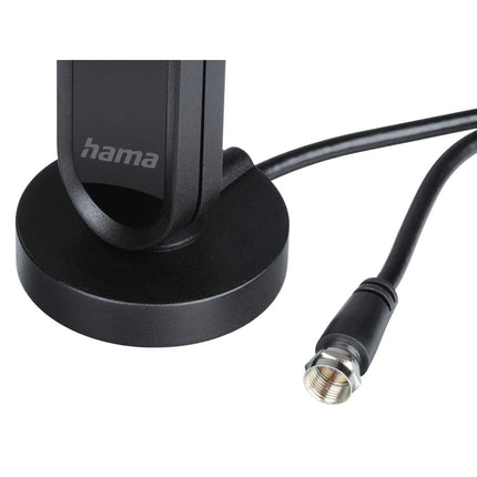 Hama DAB siseantenn raadiole (DABplus, FM, digitaalne siseantenn võimendiga, aktiivvarrasantenn F-pistikuga), must, 1,4 m kaabel