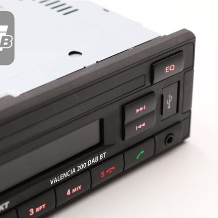 Blaupunkt Valencia 200 DAB BT | DAB+, Bluetooth, RDS-tuuner, käed-vabad süsteem, USB, Aux-sisend, must, 1-DIN