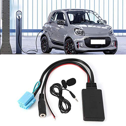 Auto AUX-IN adapter, 8-kontaktiline Bluetooth AUX IN kaabel, audio- ja videolisaseadme sisendadapter mikrofoniga, käed-vabad süsteem Smart Fortwo 450 jaoks