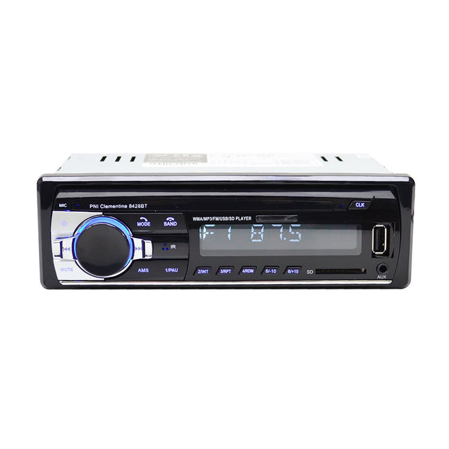 Bluetooth-autoraadio, digitaalne meediapleier PNI-8428BT, 4 x 45 W autoaudio FM-raadio, auto MP3-mängija USB/SD/AUX käed-vabad funktsioon juhtmevaba kaugjuhtimispuldiga must