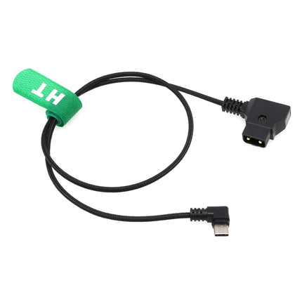 HangTon D-Tap USB Type-C toitekaabel Tilta Nucleus Nano II DJI Focus Pro Motor SDR Gear V-Mount aku jaoks, täisnurk 90 kraadi USB-C