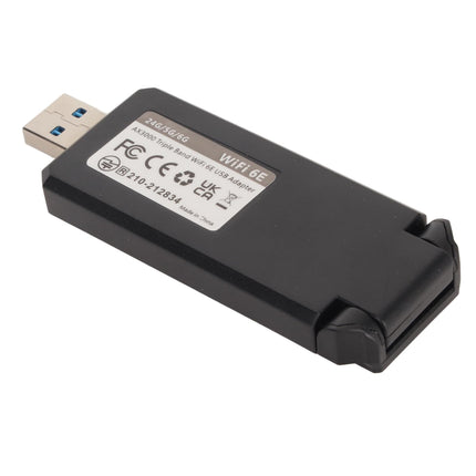 Annadue WiFi 6E USB võrguadapter, 3000 Mbps WiFi adapter USB 3.0 kolmesageduslik 2.4G/5G/6G traadita võrguadapter 10/11, 802.11ax /ac/a/b/g/n jaoks