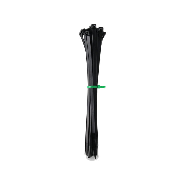 HPER® cable ties black I 10 years UV-resistant I 540 mm x 7.8 mm I 100 pieces weather-resistant I 15-30% more tensile force/stability I certified premium quality