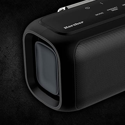 Karcher DAB Go portable Bluetooth speaker &amp; digital radio DAB+ / FM radio with 2.4" color display/alarm clock / 5 watt stereo sound/USB-C/rechargeable battery, black