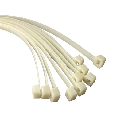 50 pieces cable ties black and white, natural, 12.0mmx1000