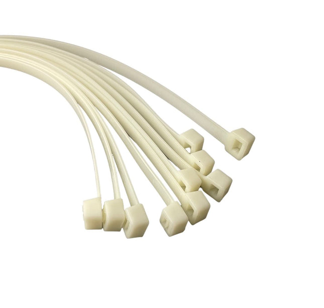 50 pieces cable ties black and white, natural, 12.0mmx1000