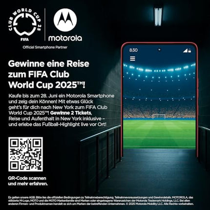 Motorola edge50 Fusion Smartphone (6.7" FHD+ pOLED display, 50 MP, 8/256 GB, 5000 mAh, incl. 68W charger, Android 14) Marshmallow Blue, incl. protective cover + phone holder [Exclusively at Amazon]