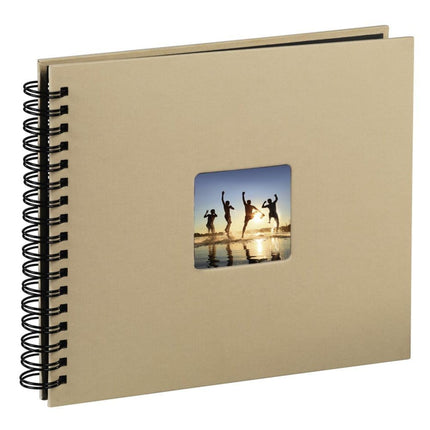 Hama fotoalbum Jumbo 36x32 cm (spiraalalbum 50 musta leheküljega, fotoalbum pärgamendist vaheseintega, album liimimiseks ja ise kujundamiseks) beež