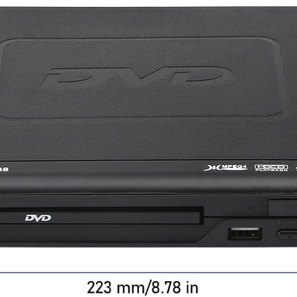 NCONCO DVD-mängija, DVD-mängija, VCD-mängija telerile AV-kaabliga, CD-mängija, USB multifunktsionaalne mängija kaugjuhtimispuldiga koduse stereosüsteemi jaoks