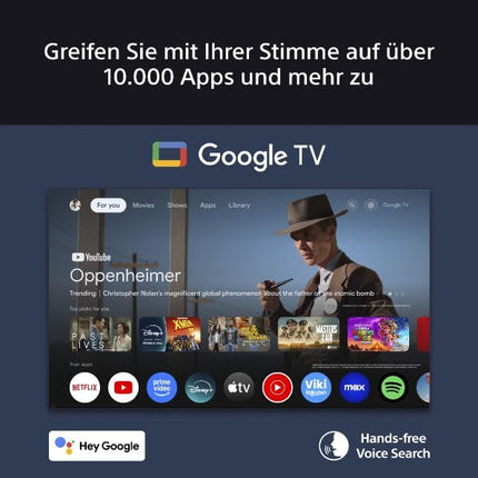 Sony BRAVIA 3 - 85-tolline Direct LED-teler (K85S32), X-Balanced kõlar, Dolby Vision/Atmos, IMAX Enhanced, Google TV (2025), Google Cast, Apple AirPlay 2, Eco Dashboard 2, mängumenüü 2, nutiteler
