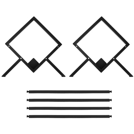 QWORK® plaadialus, plaadiriiul, CD-alus, metallist ajakirjariiul albumite ja raamatute hoidmiseks