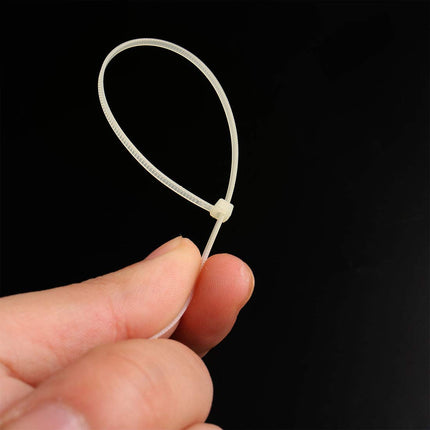 sourcing map 100pcs Cable Ties Plastic Self-Locking Reusable Cable Ties 198 x 5mm Beige de