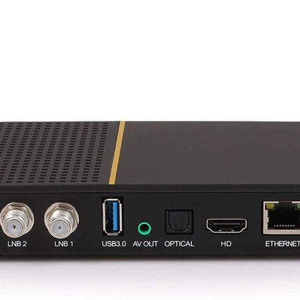 AX Multibox Twin 4K UHD E2 Linux Twin satelliitvastuvõtja PVR salvestusfunktsiooniga, DVB-S2 tuuner, HDTV, 2160p, H.265, HDR [eelprogrammeeritud Astra ja Hotbirdi jaoks] + HDMI-kaabel
