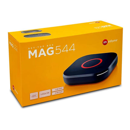 Infomir MAG 544 IPTV digiboks 4K ja HEVC H 265 toega Linux