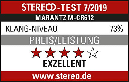 Marantz Melody X (M-CR612) HiFi system, CD player, DAB+ radio, music streaming, HEOS multiroom, Bluetooth &amp; AirPlay 2, Alexa compatible, 2 optical TV inputs