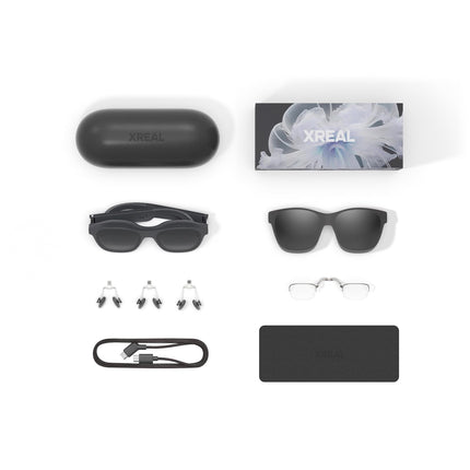 XREAL Air 2 AR-prillid, kantav ekraan kuni 330-tollise diagonaaliga ja terve päeva kestva 72 g kaaluga 120 Hz 1080P resolutsiooniga, ideaalne mängimiseks, voogedastuseks ja töötamiseks, parim alternatiiv telerile/projektorile/monitorile