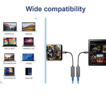 2.5G USB3.1 Etherneti adapter, 2-ühes USB-A/USB-C kuni 2.5Gbps Etherneti adapter, USB 3.1 kuni RJ45 võrgumuundur arvuti, sülearvuti, Windowsi, Mac OS Linuxi jaoks