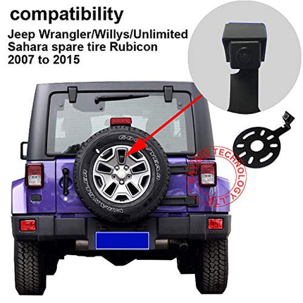 Auto öise nägemisega tahavaatekaamera parkimiskaamera parkimisabi värvikaamera tagurdussüsteem veekindel Jeep Wrangler Willys Unlimited Sahara varurehv Rubicon varuratta kinnitus
