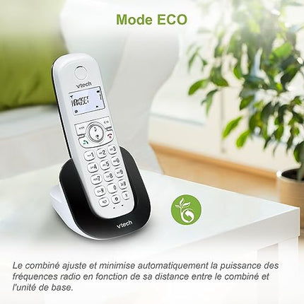 (Prantsuse versioon) VTech CS1501 juhtmeta DECT-telefon kahe telefonitoruga, kõnepiiranguga, helistaja ID/kõne ootamisega, valjuhääldiga, valgustatud ekraaniga ja valgustatud klahvistikuga
