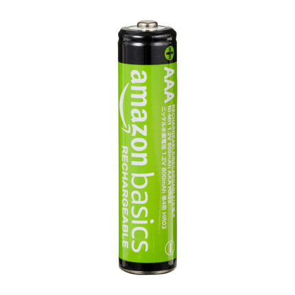 Amazon Basics AAA NiMH laetavad akud, 800 mAh, laeb kuni 1000 korda, eelnevalt laetud, 24 tk