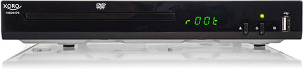 Xoro HSD 8470 HDMI MPEG4 DVD-mängija (USB 2.0, meediapleier, 1080p ülesskaleerimine, MultiROM) must ja Amazon Basics kiire HDMI 2.0 kaabel, 3D, 4K video taasesitus ja ARC, 0,9 m, 2 tk pakis