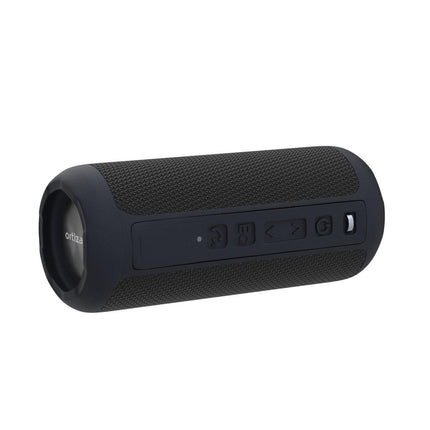 Ortizan Bluetooth Speaker with Light, Music Box Portable Bluetooth Box with IPX7 Waterproof, Dual Bass Drivers, 30h Battery, Hands-Free Function for Phone, Outdoors, Ambidextrous Black