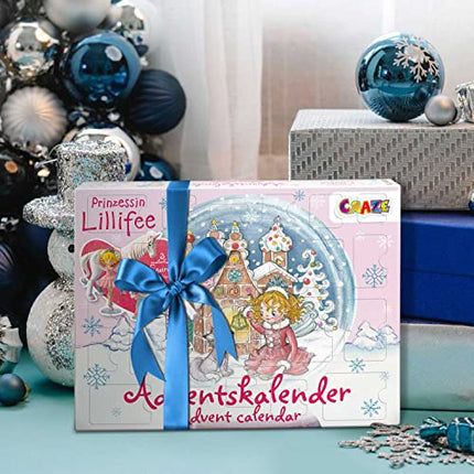 CRAZE Princess Lillifee Advent Calendar Children - Toy Advent Calendar Girls with Princess &amp; Unicorn Figures