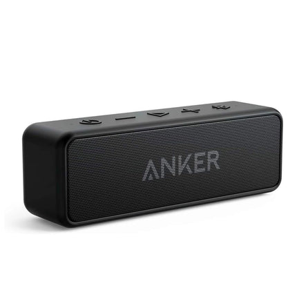 Anker SoundCore 2 Bluetooth Speaker, Powerful with Dual Bass Drivers, 24h Battery, Improved IPX7 Water Resistance, Wireless, for iPhone, Galaxy, etc. (Black)
