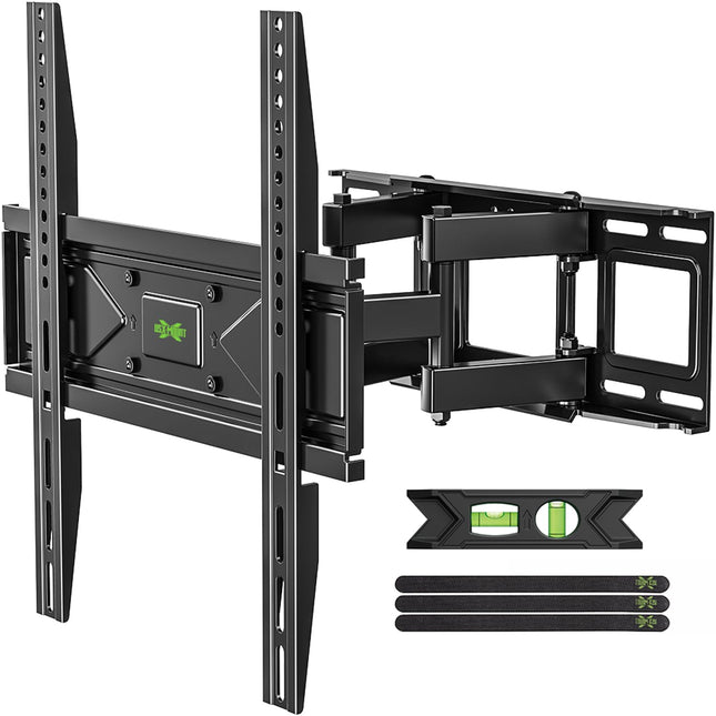 USX-MOUNT pööratav ja kallutatav teleri seinakinnitus 32–70-tollistele LED-, OLED- ja plasmateleritele, universaalne teleri seinakinnitus ülitugeva topeltharuga, teleri kinnitus max VESA 400x400 mm kuni 45 kg