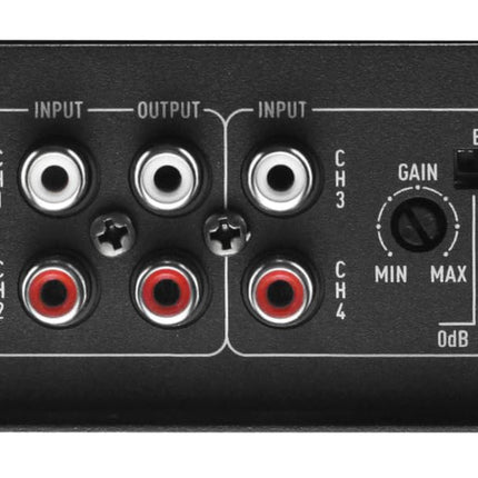 Crunch GPX-1000.4 4-kanaliline autovõimendi – A/B-klassi võimsusvõimendi, millel on 4x125W RMS @2 Ohm, 2x250W sillatud @4 Ohm – Bassivõimendus, HPF/LPF filter, RCA, 12V auto HiFi võimendi