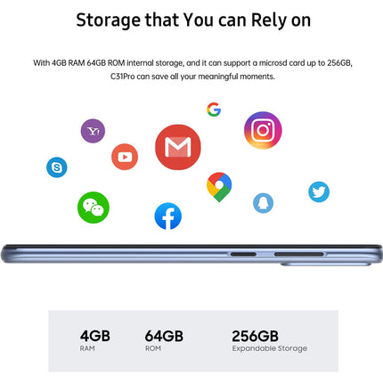 OUKITEL Android 12 Smartphone without Contract C31 PRO, 4GB+64GB, DUAL SIM+SD (3 Card Slots), Helio P22 Qcta-Core Budget Phone, 5150mAh Battery, 6.52'' HD+, 5MP+13MP Camera, Fingerprint Blue