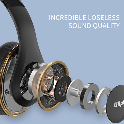 Uliptz Bluetooth-kõrvaklapid, 65 tundi mänguaega juhtmevabad kõrvaklapid 6 ekvalaiseri režiimiga, HiFi stereo kokkupandavad Bluetooth 5.3 juhtmevabad kõrvaklapid reisimiseks/kontorisse/mobiiltelefoni/arvuti jaoks (mustad)