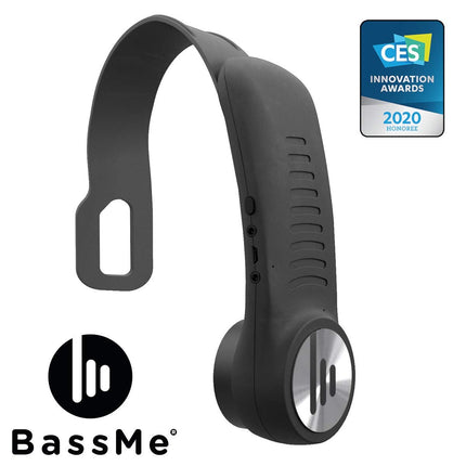 BassMe+ Classic Edition, body speaker, body bass (immersive sound experience lets you feel the music, grey