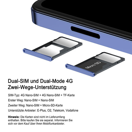 XGODY mobiiltelefon ilma lepinguta Mate 70, 12GB+128GB/1TB laiendusmälu, 6,52'' HD+ ekraan, Android 14 nutitelefon, 5500mAh QC, kaheksatuumaline, 24MP+8MP kaamera, 4G kahe SIM-kaardiga, Face ID GPS OTG sinine