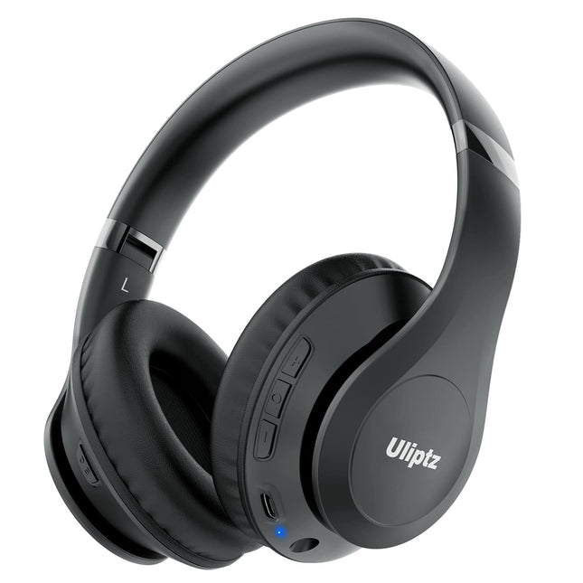 Uliptz Bluetooth-kõrvaklapid, 65 tundi mänguaega juhtmevabad kõrvaklapid 6 ekvalaiseri režiimiga, HiFi stereo kokkupandavad Bluetooth 5.3 juhtmevabad kõrvaklapid reisimiseks/kontorisse/mobiiltelefoni/arvuti jaoks (mustad)