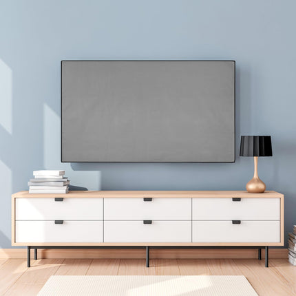 kwmobile 75" TV Cover - Indoor TV Screen Protector Cover - TV Screen Dust Cover - Light Grey