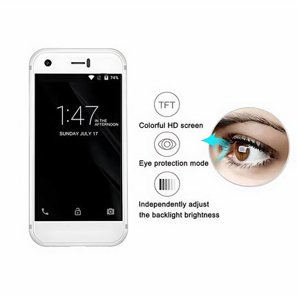 Hipipooo väike 3G lukustamata mininutitelefon, Android 9.0, kahe SIM-kaardiga, 0,3 MP + 5,0 MP kaamera, neljatuumaline protsessor, 2 GB RAM + 16 GB ROM, lastetelefon