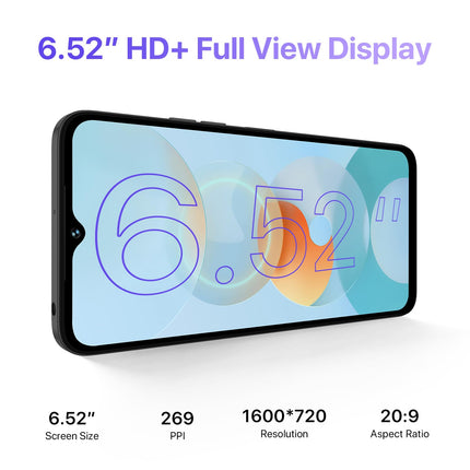 UMIDIGI G5A lukustamata mobiiltelefon, 8 GB + 64 GB/2 TB TF, SIM-kaardita telefonid, 5000 mAh, 6,52 tolli HD+, kahe SIM-kaardiga 4G nutitelefon ilma lepinguta, 13 MP + 5 MP, Android 13 mobiiltelefon