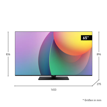 Panasonic TB-65W60AEZ, W60 seeria 65-tolline 4K Ultra HD LED-nutiteler, 2024, TiVo, 4K värvimootor, Dolby Vision ja Atmos, mängurežiim Plus erakordse visuaalse kogemuse saamiseks.