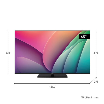 Panasonic TV-65W80AEZ, W80 seeria 65-tolline 4K Ultra HD LED-nutiteler, 2024, Fire TV, Dolby Vision ja Atmos, mängurežiim Plus, Alexa hääljuhtimine, Airplay, must