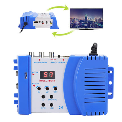 1080P digitaalne RF HDMI modulaator, AV-RF muundur, kaasaskantav digitaalne kahesageduslik VHF/UHF modulaator, PAL/NTSC standardmodulaator AV-RF muundur teleri, arvuti ja DVD jaoks