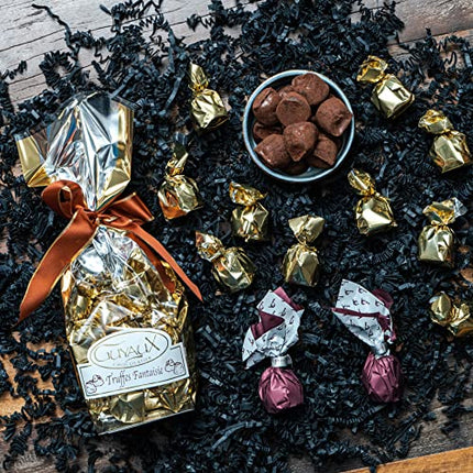Gift set: Primitivo Barone Pelletti red wine with chocolate truffles and figs in chocolate | Gift basket of wine and chocolate for men and women for birthdays, weddings, and anniversaries