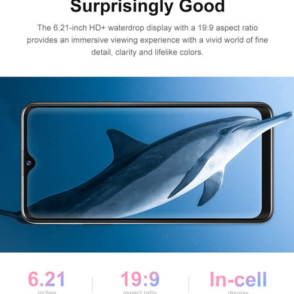 Blackview A80S 4G Smartphone without Contract, Cheap, 6.21'' HD+ Screen, Helio A25 4GB+64GB, 13MP Quad Camera, 4200 mAh Battery, 8.8 mm Thickness, Android 10 Dual-SIM Mobile Phone GPS Fingerprint Black