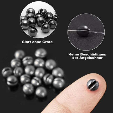Realure 220 tk/5 suurust kalapüügipliid, pliihaavelpüügiplii komplekt 0.6g 0.5g 0.4g 0.3g 0.2g kalapüügipliihaavelpüügiks eemaldatav, pliiraskusega haavelpüügiplii õngenööri sööda stabiliseerimiseks