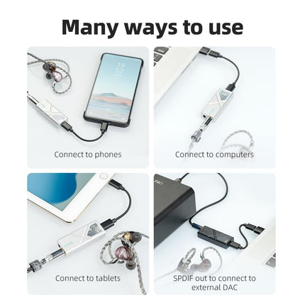FiiO KA13 kaasaskantav kahe DAC-võimendi 3,5 mm/4,4 mm väljunditega, FIIO KA13, kaasaskantav kahe DAC-võimendi 3,5 mm/4,4 mm väljunditega (must)