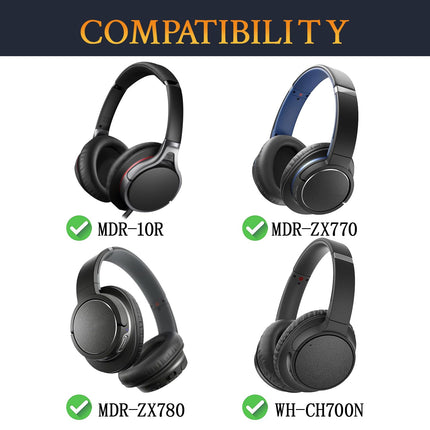 SOULWIT vahetuskõrvapadjad Sony WH-CH700N (WHCH700N) ja MDR-ZX780 (ZX780DC)/MDR-ZX770 (ZX770BN ZX770BT), MDR-10R (10RNC 10RBT) juhtmevabadele kõrvaklappidele mürasummutusega