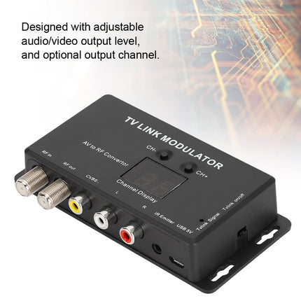 Gugxiom RF HDMI modulaator, HDMI-adapter, UHF modulaator, TV lingi modulaator, UHF modulaator, modulaator AV-RF muundur, IR-pikendus, RF-modulaator telerile, TM70 UHF TV link