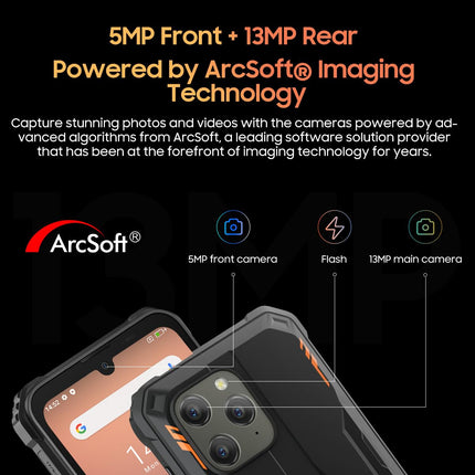 Blackview lepinguta õues kasutatav nutitelefon BV5300 Plus, 16GB+128GB (1TB laiendusvõimalus), 13MP+8MP, 3 kaardipesa, Android 13 DUAL SIM IP68 veekindel nutitelefon, 6.1'' HD+, 6580mAh aku, NFC roheline